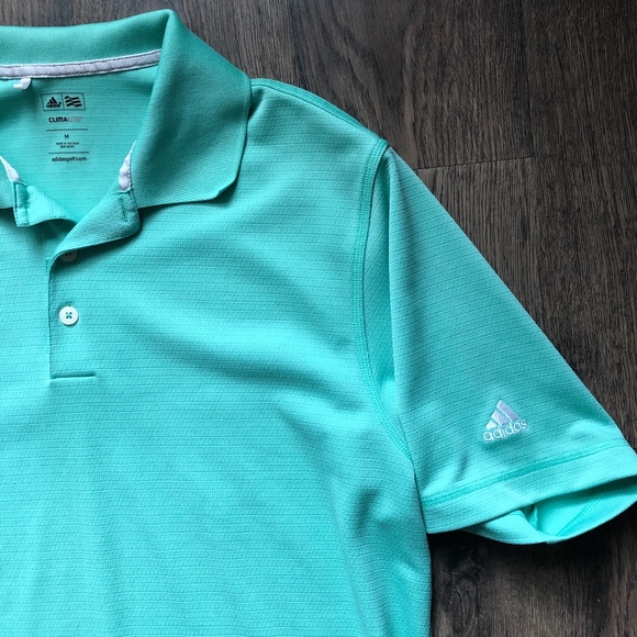 Adidas | Mens Textured ClimaLite Golf Polo sz M - Picture 4 of 6